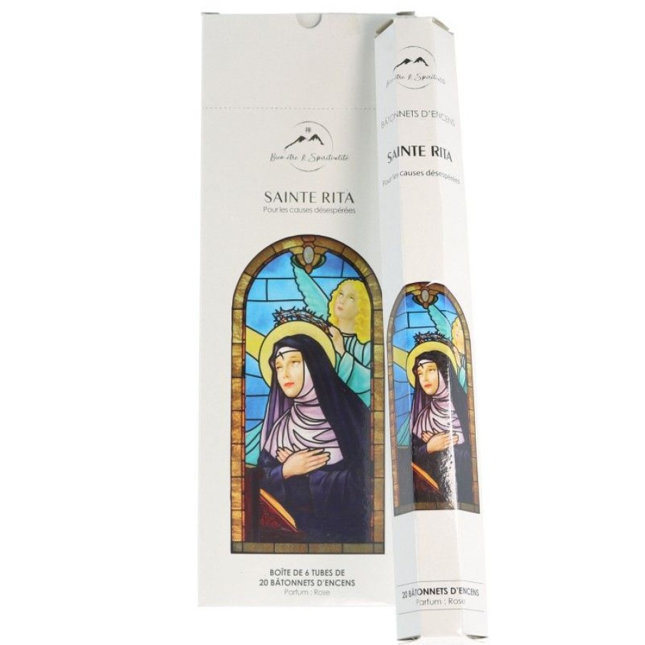 Palais du Rosaire Encens En Batonnets | 120 Batonnets D'Encens De Sainte Rita Et Une Priere
