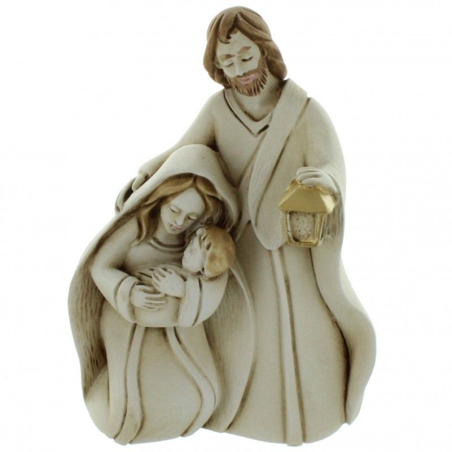 Palais du Rosaire Statue De La Sainte Famille | Statue De La Sainte Famille En Resine Patinee 9,5Cm