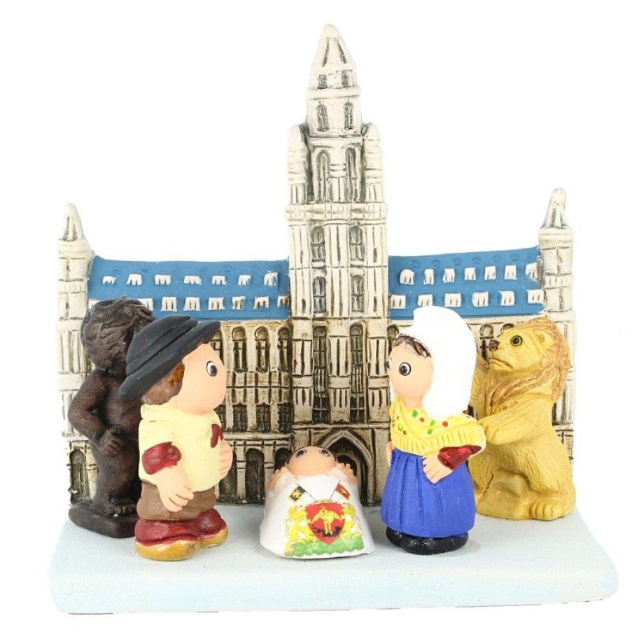 Palais du Rosaire Creche | Creche Belgique En Ceramique 8X7Cm