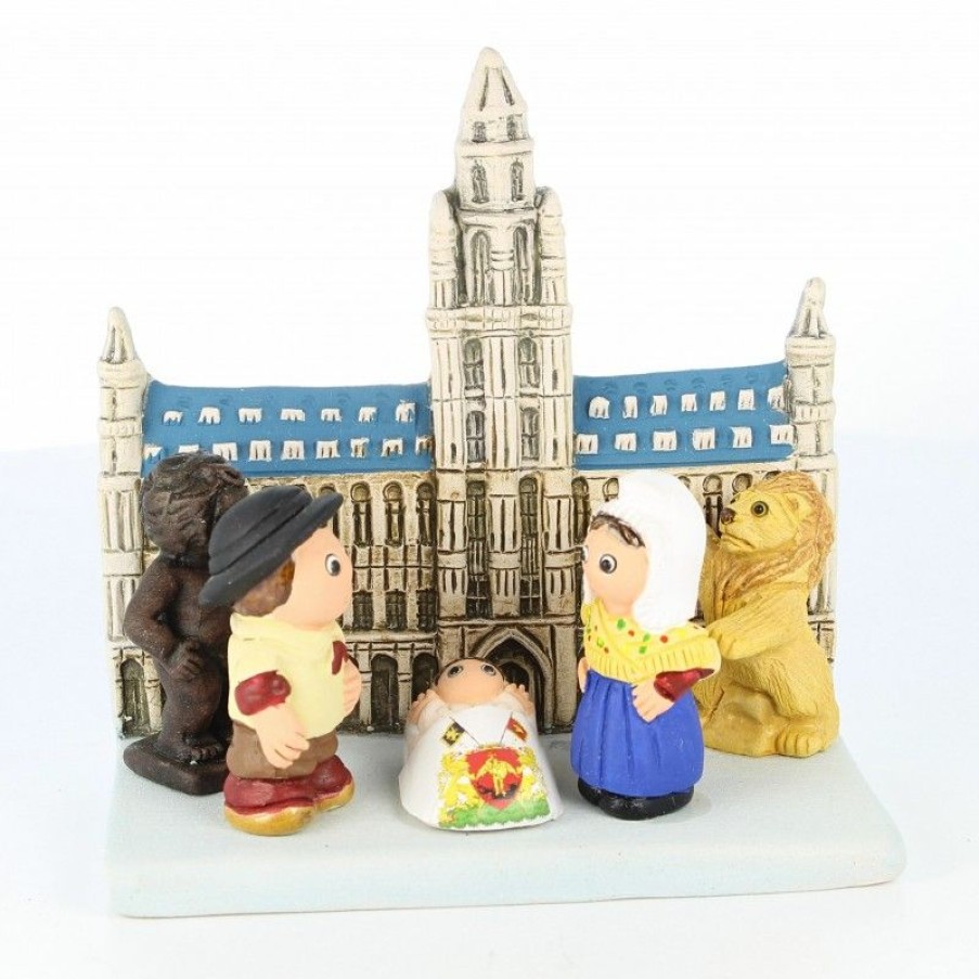 Palais du Rosaire Creche | Creche Belgique En Ceramique 8X7Cm