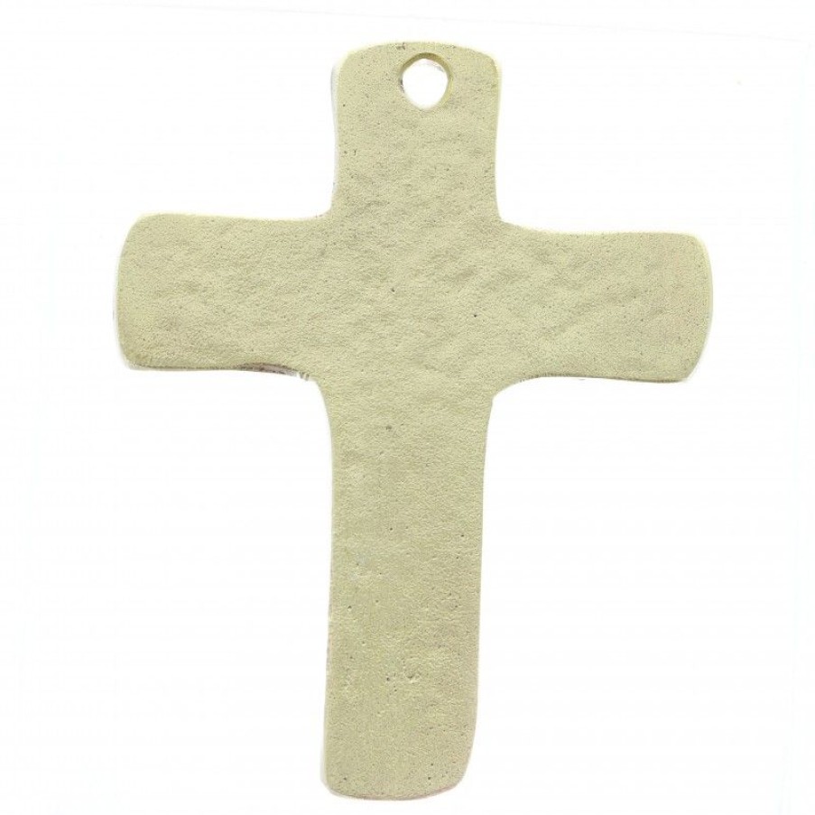 Palais du Rosaire Crucifix Metal | Crucifix En Bronze Martele Avec Des Details Colores 8,5 Cm