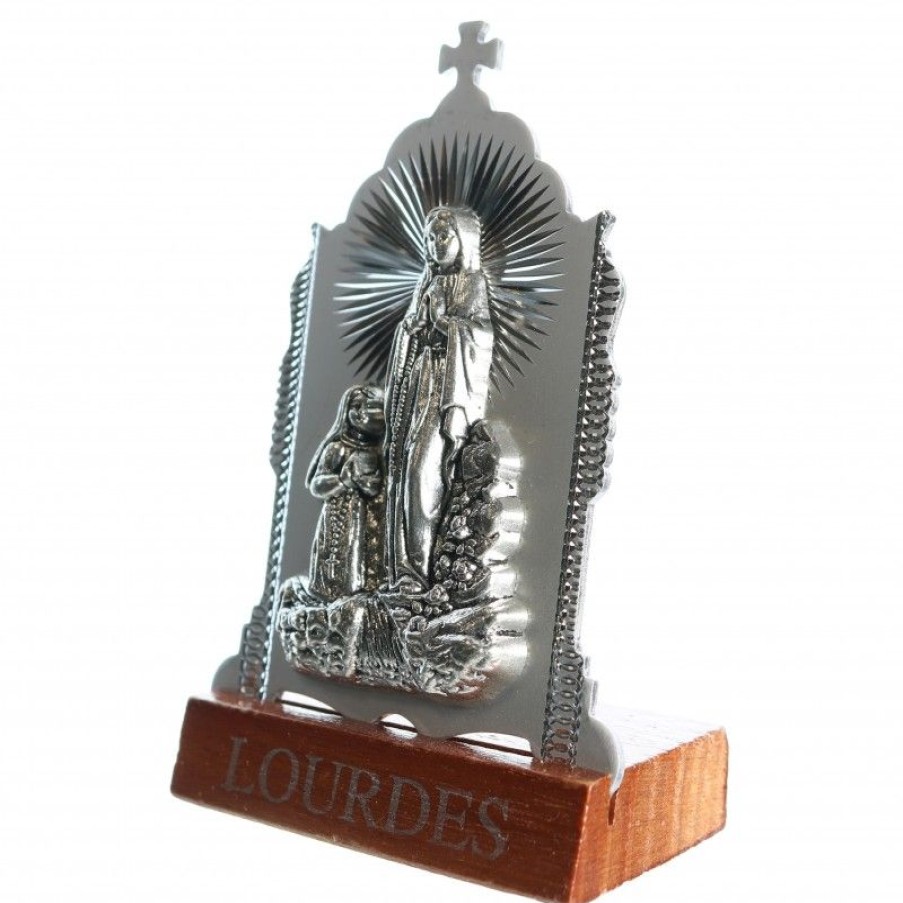 Palais du Rosaire Cadre Religieux | Cadre De L'Apparition De Lourdes Sur Socle Bois