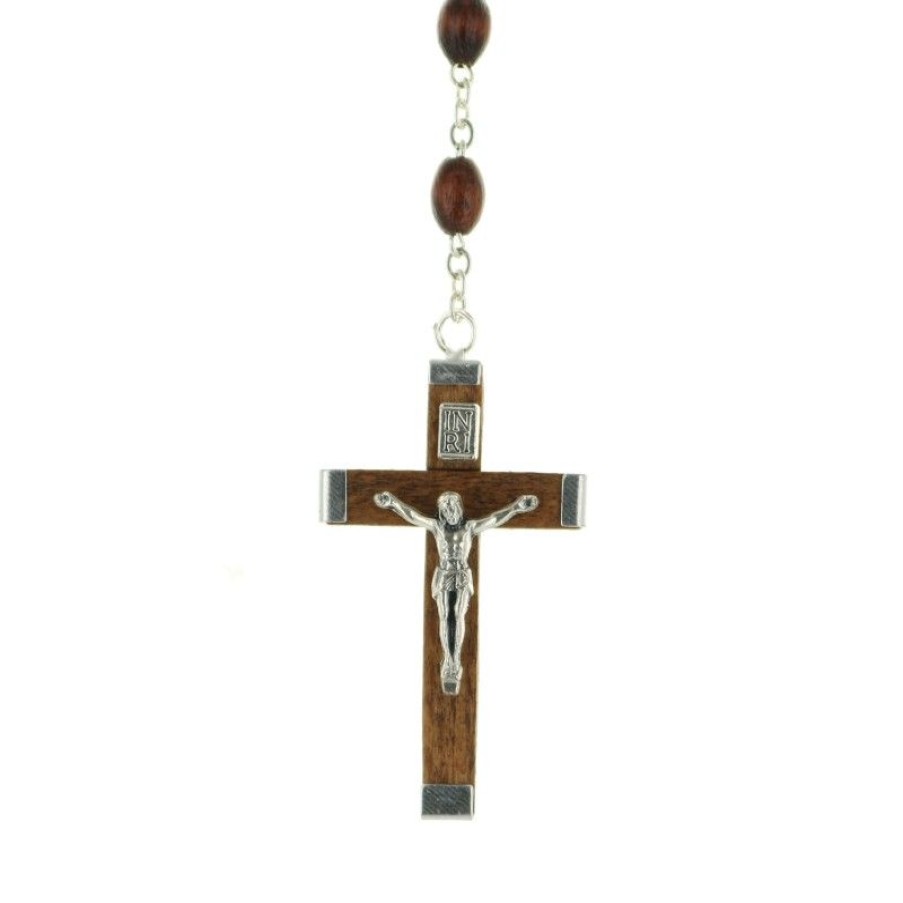 Palais du Rosaire Chapelet Argent | Chapelet De Bernadette En Bois Sur Chaine En Argent