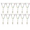 Palais du Rosaire Chapelet Pour Enfant | Lot De 12 Chapelets De Mission Multicolore Sur Corde