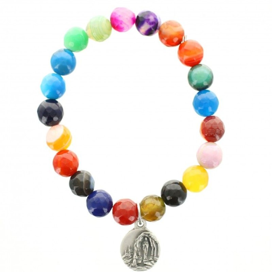 Palais du Rosaire Bracelet Fantaisie | Bracelet De L'Apparition Avec Pierres Colores