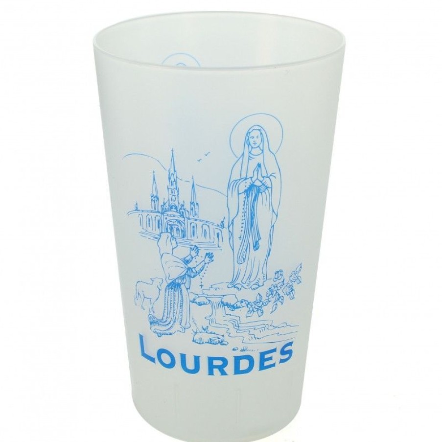 Palais du Rosaire Gobelet De Lourdes | Gobelet En Plastique Decore De L'Apparition De Lourdes