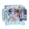 Palais du Rosaire Magnet | Magnet De Lourdes Colore En Relief