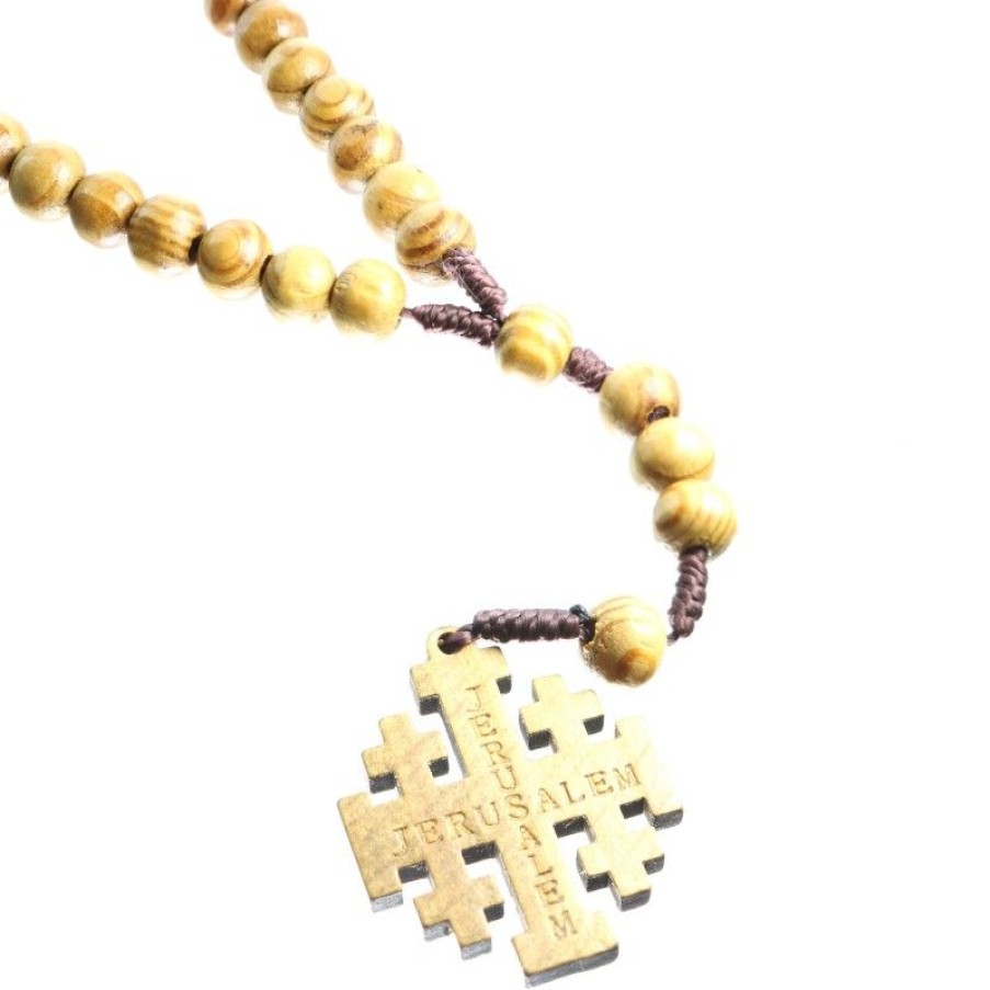 Palais du Rosaire Chapelet Corde | Chapelet En Corde Avec Croix De Jerusalem