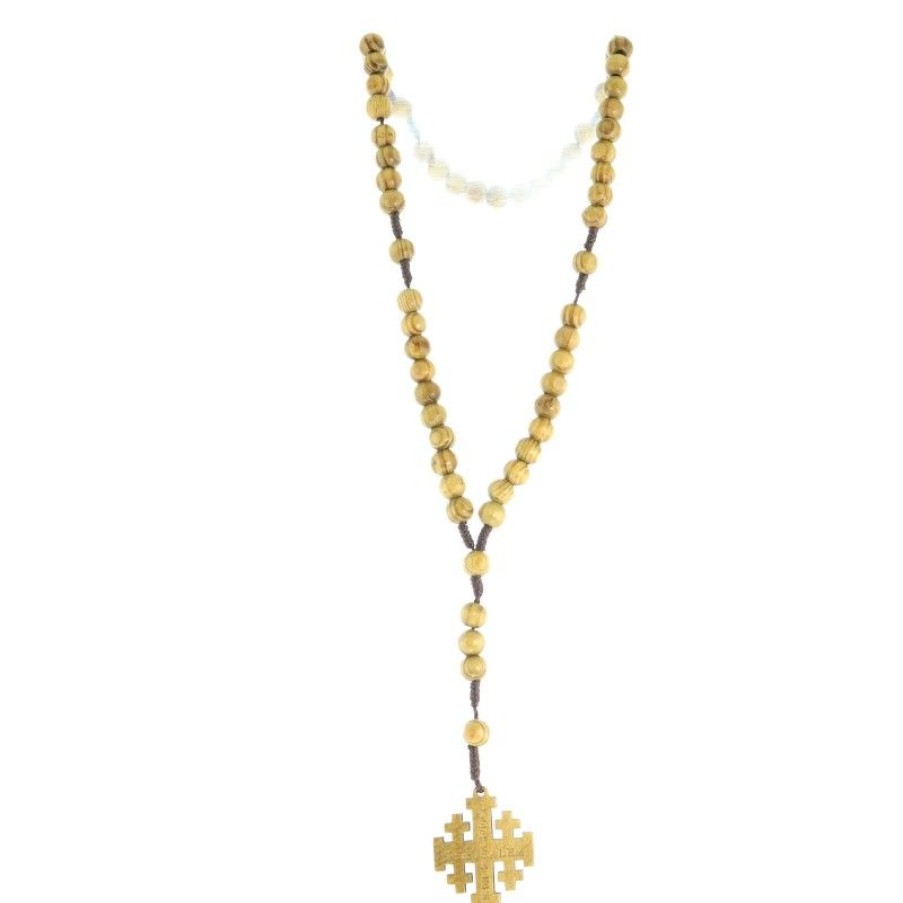 Palais du Rosaire Chapelet Corde | Chapelet En Corde Avec Croix De Jerusalem