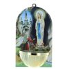 Palais du Rosaire Benitier | Benitier Bois Image Apparition De Lourdes 8,5 X 14,5 Cm