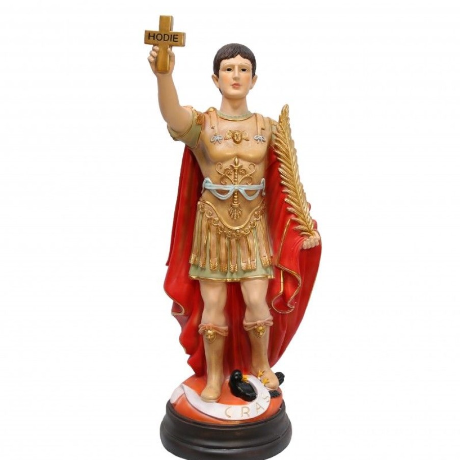 Palais du Rosaire Statue De Grande Taille | Statue De Saint Expedit 80Cm Peinte A La Main