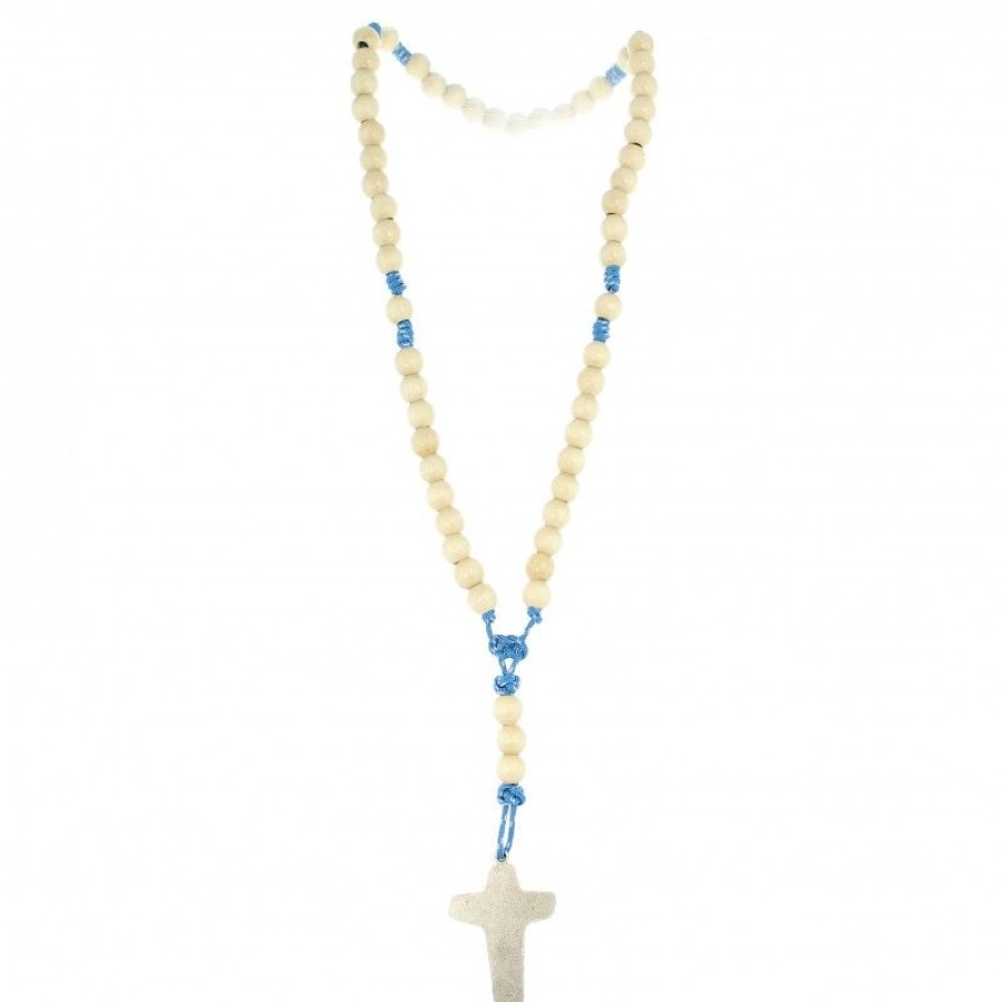 Palais du Rosaire Chapelet Corde | Chapelet En Corde De Parachute Avec Grains Blancs