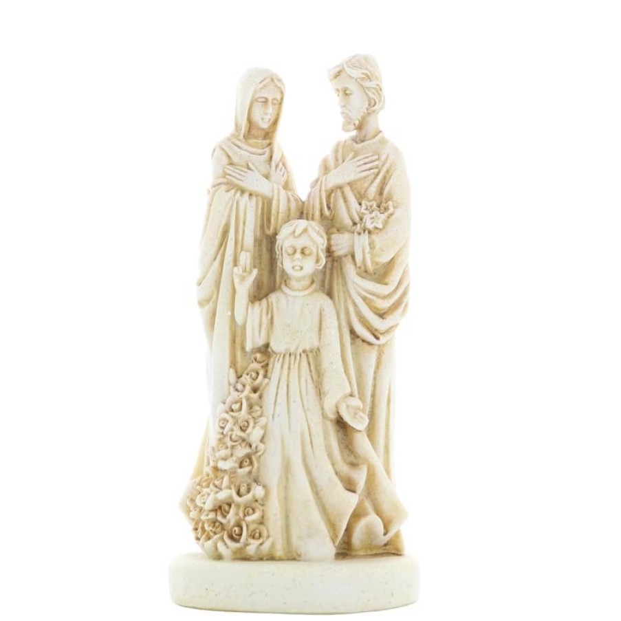 Palais du Rosaire Statue De La Sainte Famille | Statue De La Sainte Famille En Pierre Et Resine De 17Cm