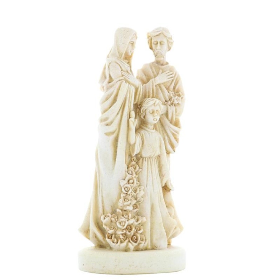 Palais du Rosaire Statue De La Sainte Famille | Statue De La Sainte Famille En Pierre Et Resine De 17Cm