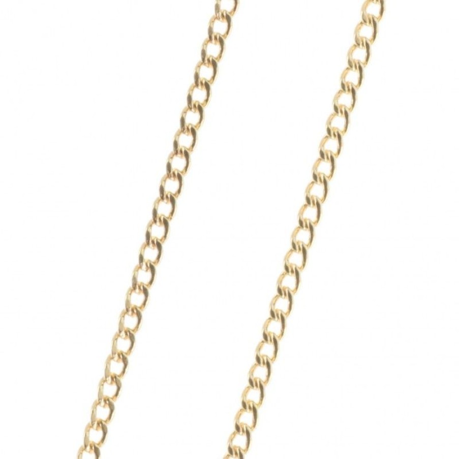 Palais du Rosaire Collier En Plaque Or | Chaine Plaque Or Maille Classique 50 Cm