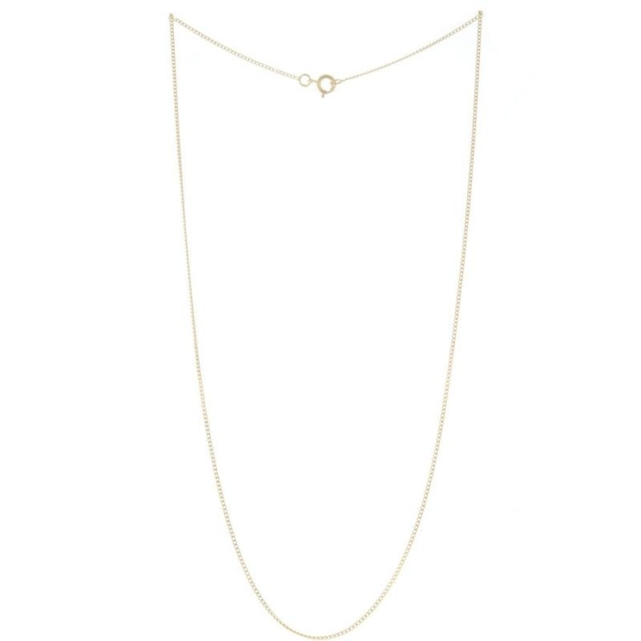 Palais du Rosaire Collier En Plaque Or | Chaine Plaque Or Maille Classique 50 Cm