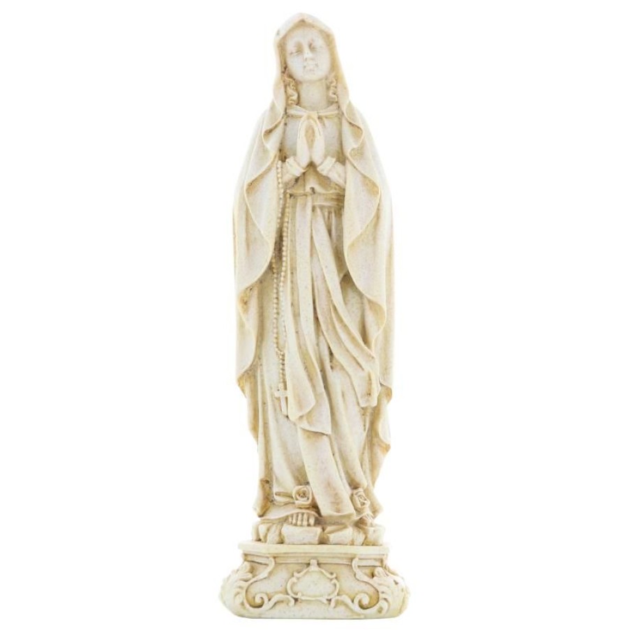 Palais du Rosaire Statue De Notre Dame De Lourdes | Statue Notre Dame De Lourdes En Pierre Et Resine 22Cm