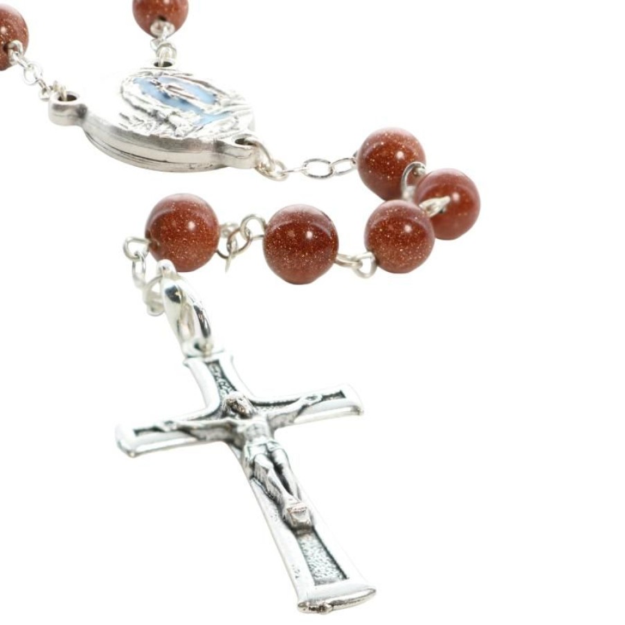 Palais du Rosaire Chapelet De Lourdes | Chapelet Eau De Lourdes Avec Grains Paillettes