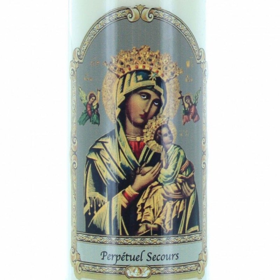 Palais du Rosaire Bougie Neuvaine | Lot De 12 Bougies Neuvaine De Notre Dame Du Perpetuel Secours 17,5Cm