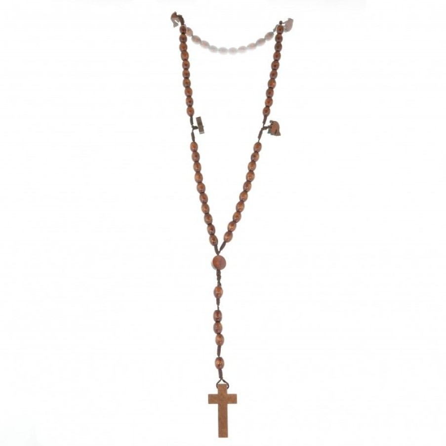 Palais du Rosaire Chapelet Corde | Chapelet Sur Corde Avec Paters En Forme De Colombe Et Croix En Bois