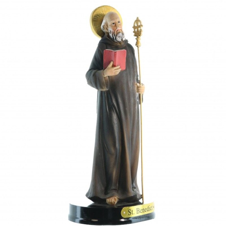 Palais du Rosaire Statue De Saint Benoit | Statue St Benoit Resine 22Cm