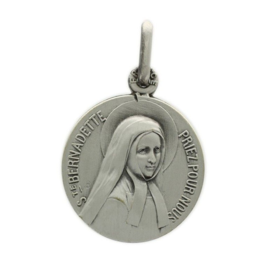Palais du Rosaire Medaille Et Croix Metal | Medaille Sainte Bernadette 20Mm