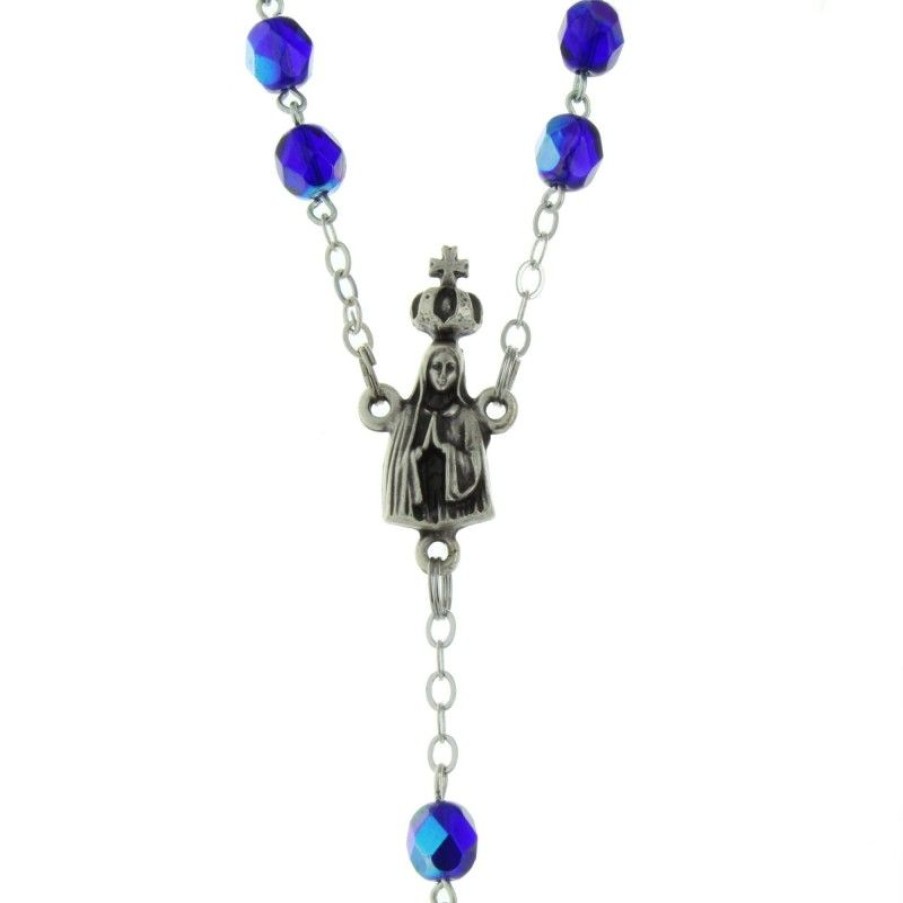 Palais du Rosaire Chapelet Verre | Chapelet Notre Dame De Fatima Avec Des Grains En Verre De Boheme