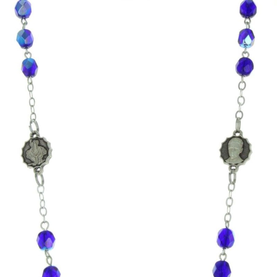 Palais du Rosaire Chapelet Verre | Chapelet Notre Dame De Fatima Avec Des Grains En Verre De Boheme