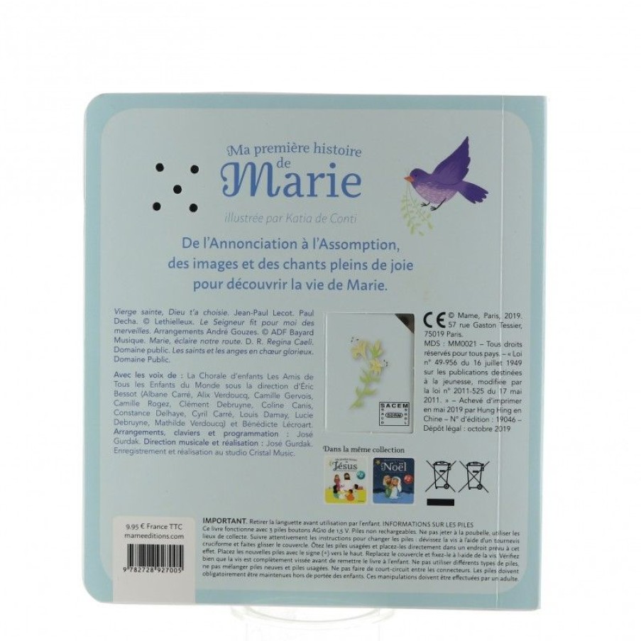 Palais du Rosaire Livre Pour Enfant | Livre Sonore Ma Premiere Histoire De Marie