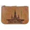 Palais du Rosaire Porte&Monnaie | Porte Monnaie De Lourdes En Cuir Veritable Avec Un Zip