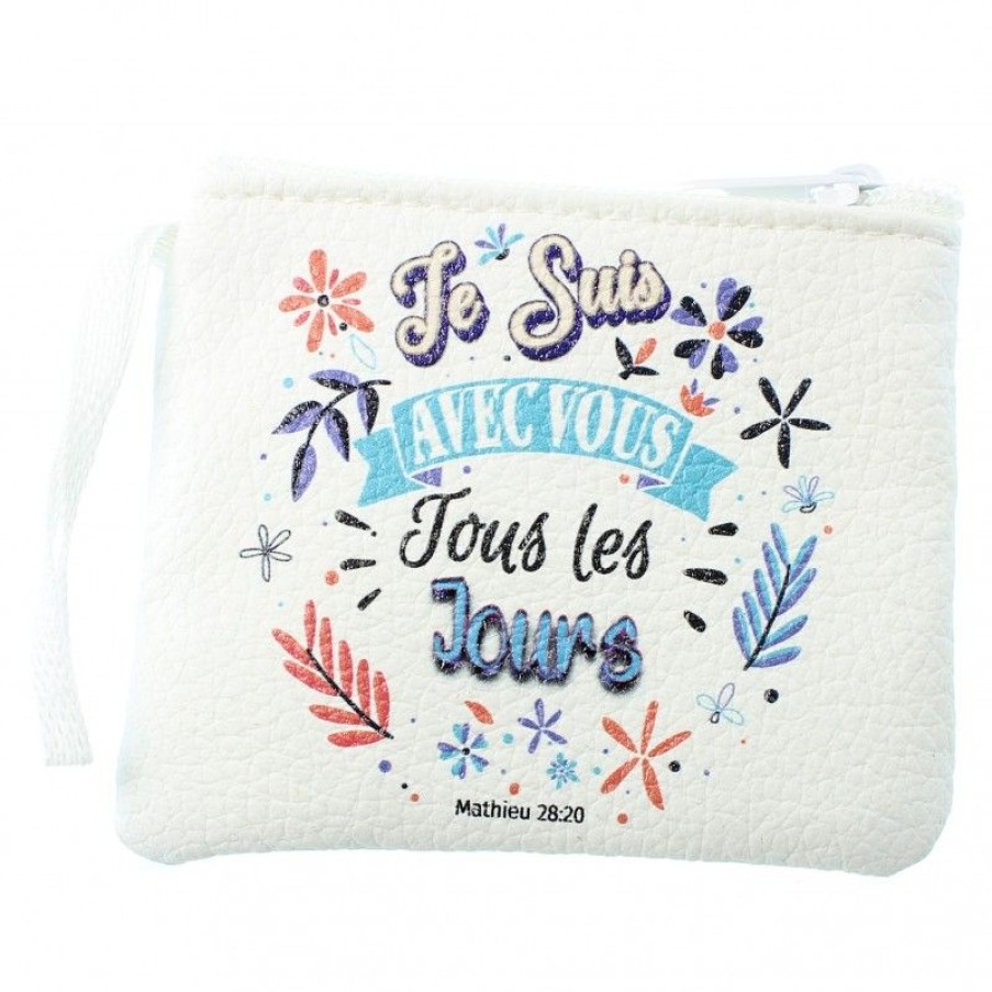 Palais du Rosaire Porte&Monnaie | Porte-Monnaie \\"Je Suis Avec Vous Tous Les Jours\\" 10X8Cm