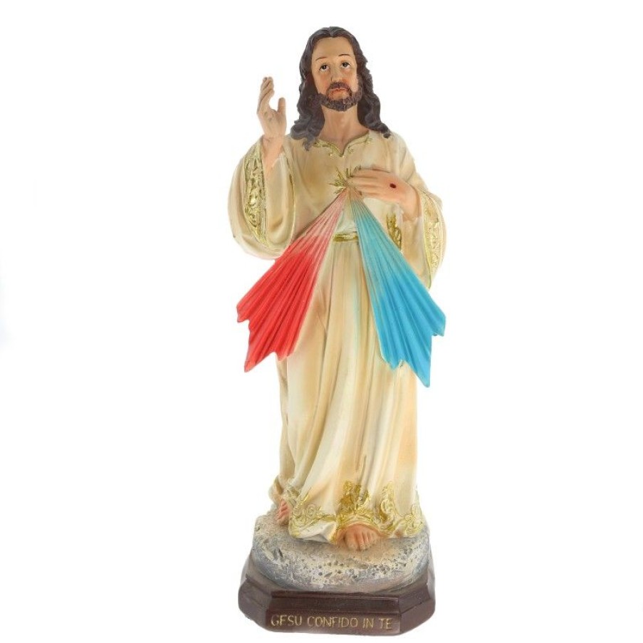 Palais du Rosaire Jesus Misericordieux | Statue De Jesus Misericordieux En Resine De 33Cm