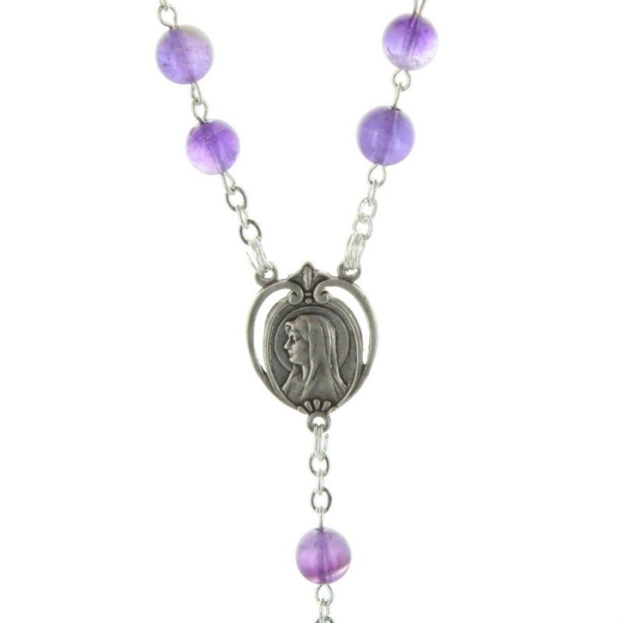 Palais du Rosaire Chapelet Pierre | Chapelet De Lourdes En Pierre D'Amethyste