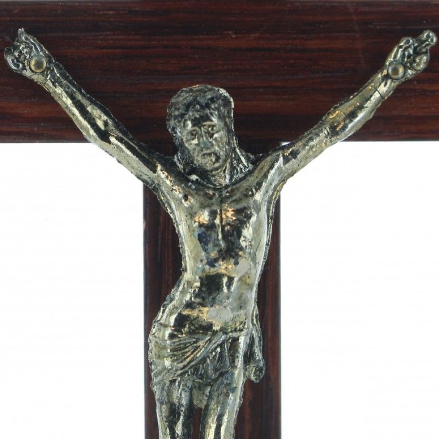 Palais du Rosaire Crucifix Bois | Crucifix En Bois De Bubinga Christ Dore De 12,5 Cm
