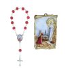 Palais du Rosaire Cadre Religieux | Cadre Religieux En Bois Apparition De Lourdes 5 X 7,5 Cm Et Dizainier Parfume A La Rose