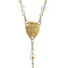 Palais du Rosaire Chapelet Plaque Or | Chapelet De Lourdes En Plaque Or Avec Des Grains De 5Mm En Cristal Swarovski
