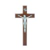 Palais du Rosaire Crucifix Bois | Crucifix Bois Et Christ Argente 16 Cm