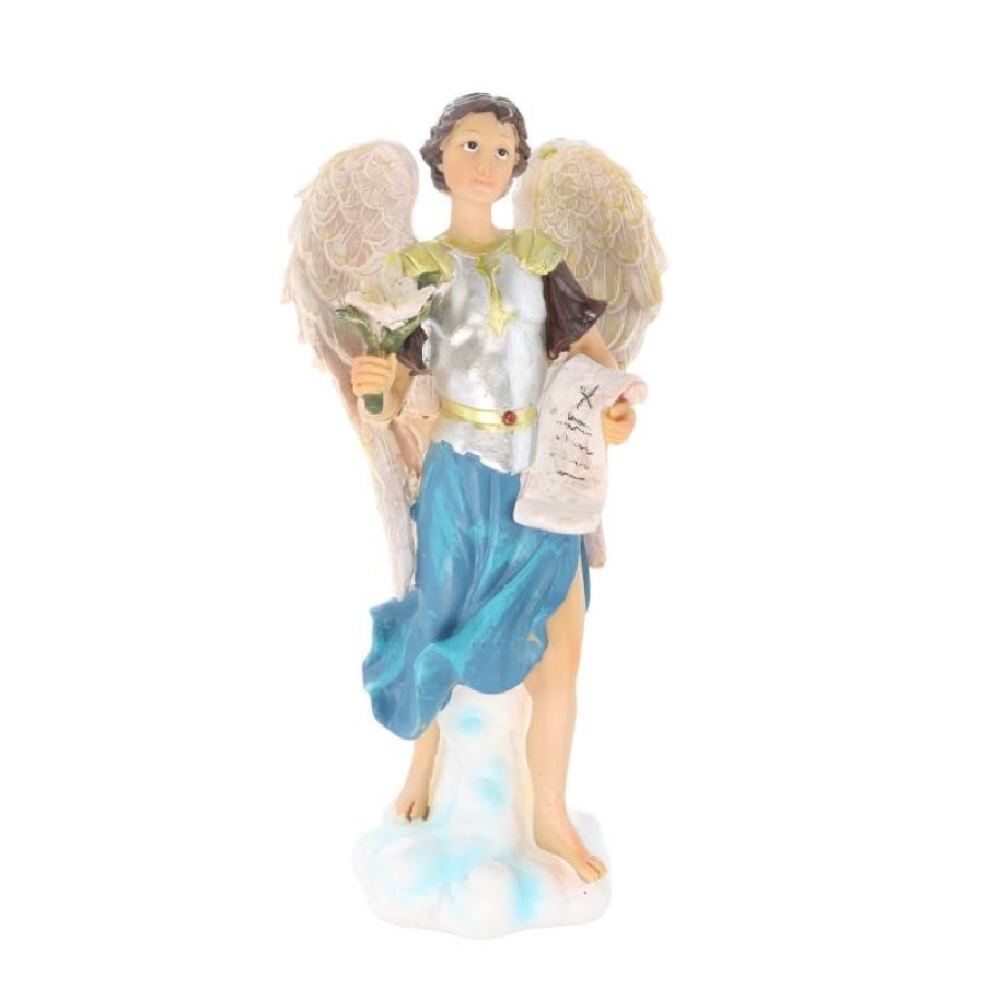 Palais du Rosaire Statue Ange | Statue Saint Gabriel En Resine 20Cm