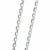 Palais du Rosaire Collier En Argent | Chaine En Argent Rhodie Maille Forcat Lime 70Cm