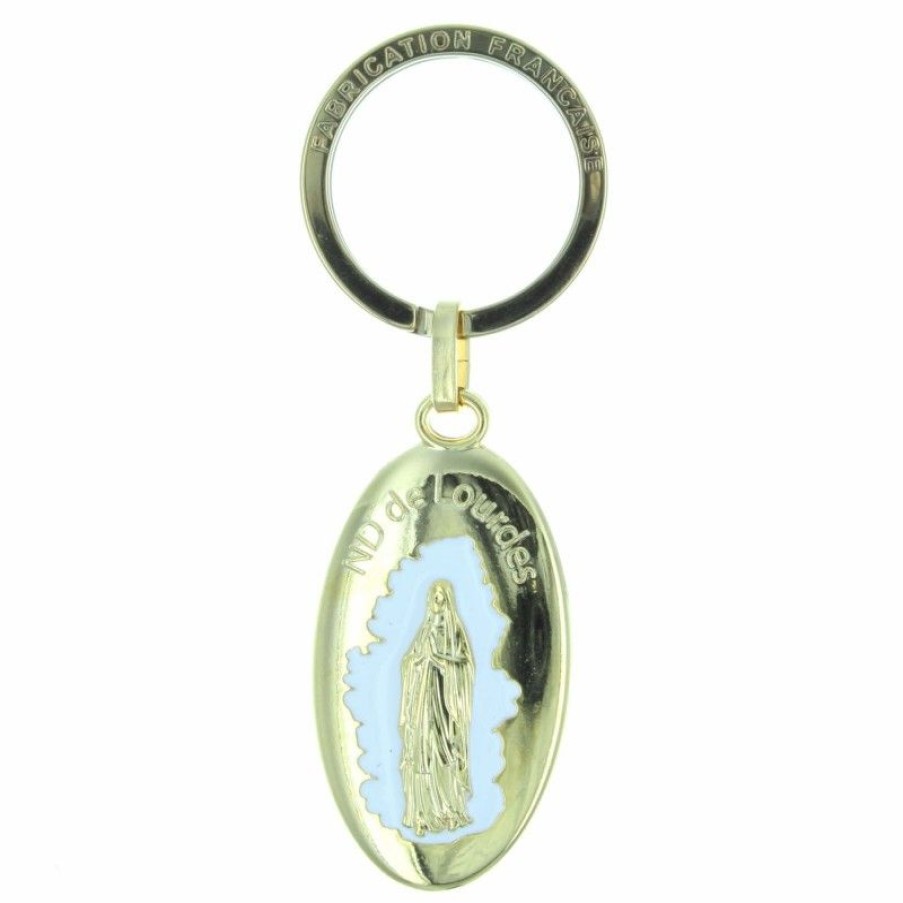 Palais du Rosaire Porte&Cles | Porte-Cles Dore Notre Dame De Lourdes Et Saint Christophe