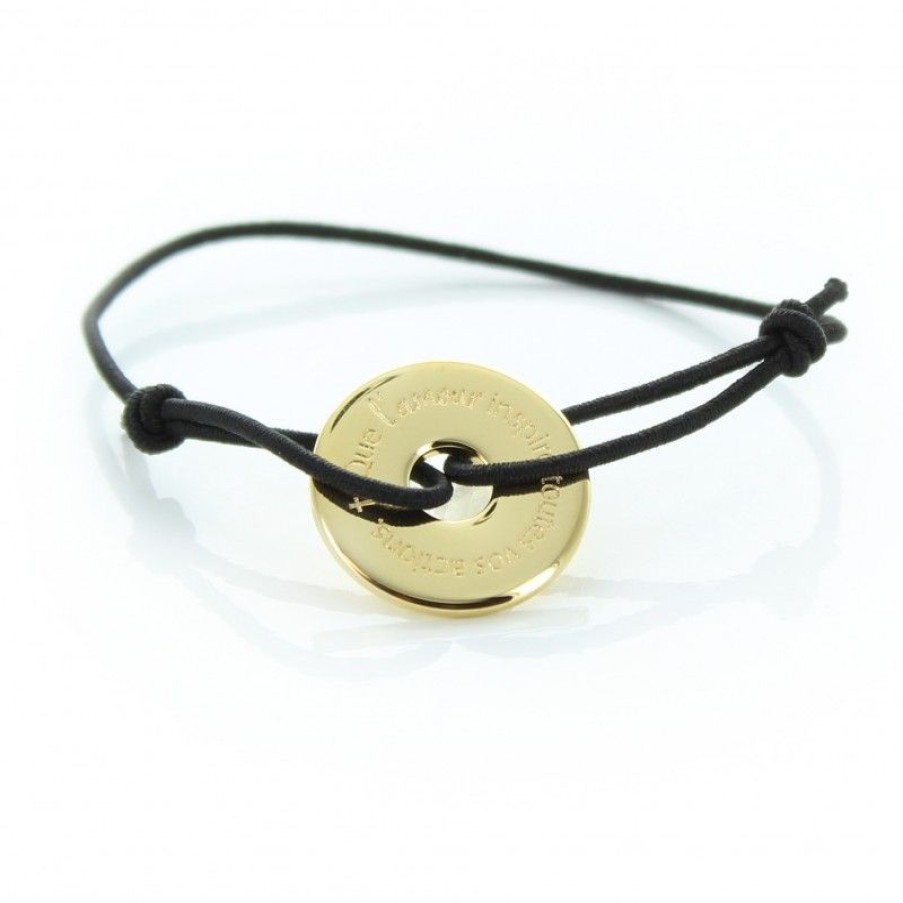 Palais du Rosaire Bracelet Fantaisie | Bracelet Anneau En Laiton Dore \\"Que L'Amour Inspire Toutes Vos Actions\\"