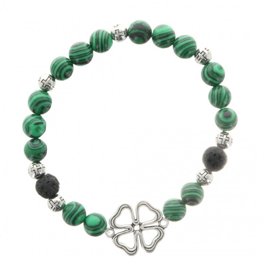 Palais du Rosaire Bracelet Fantaisie | Bracelet De Saint Patrick En Pierres Semi Precieuses