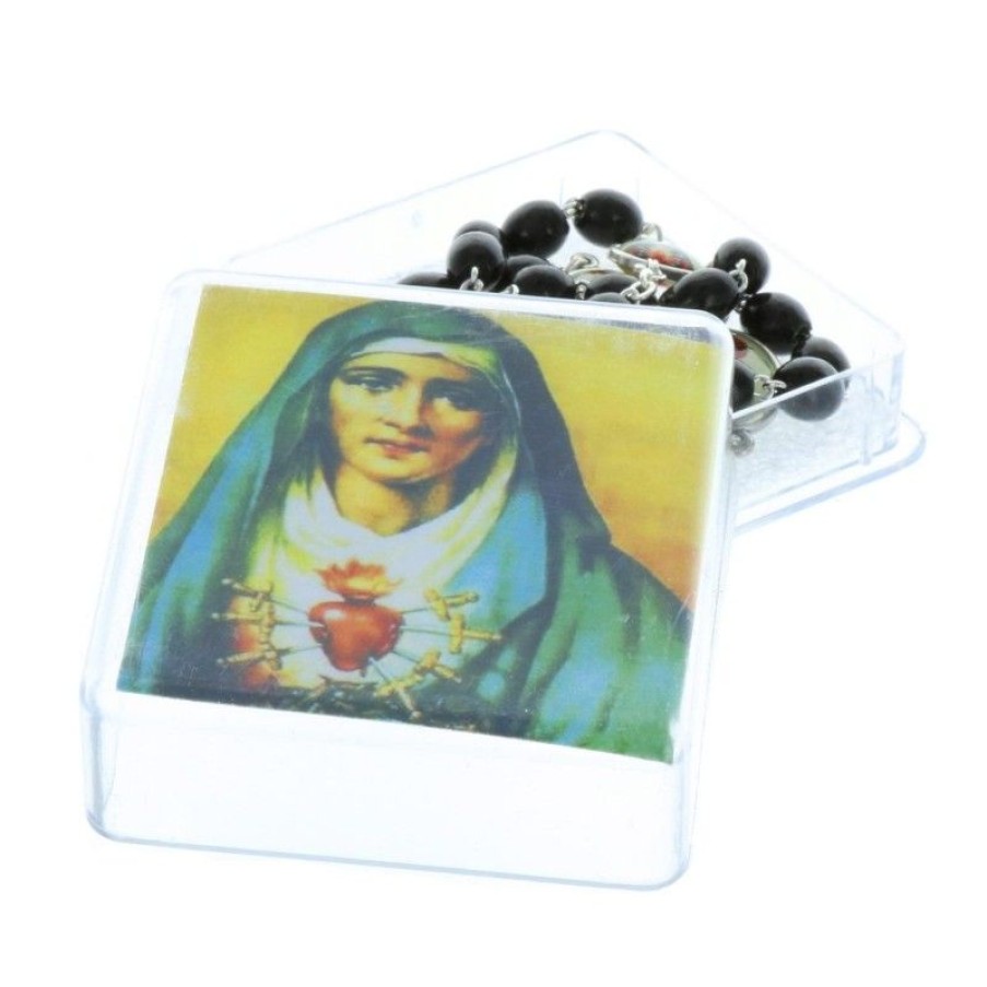Palais du Rosaire Chapelet Bois | Chapelet Bois Grains Noir, Les Cinq Plaies Du Christ
