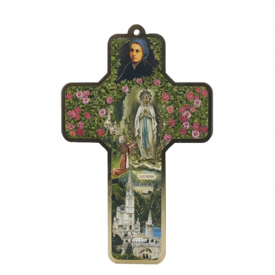 Palais du Rosaire Croix Religieuse | Croix De L'Apparition De Lourdes 17 Cm