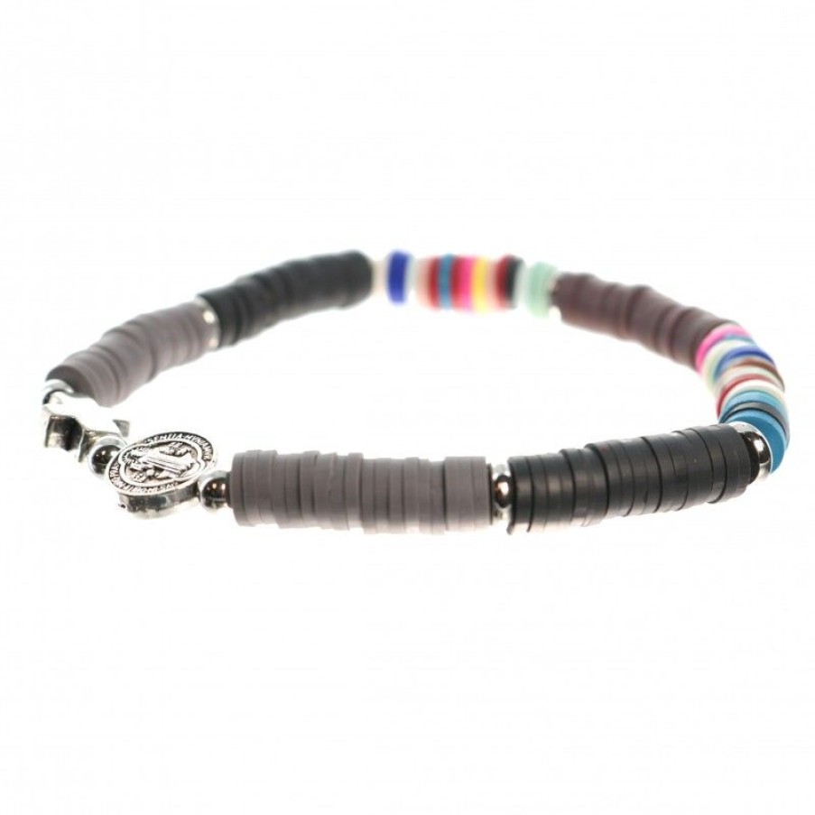 Palais du Rosaire Bracelet Fantaisie | Bracelet Saint Benoit Avec Perles Heishi