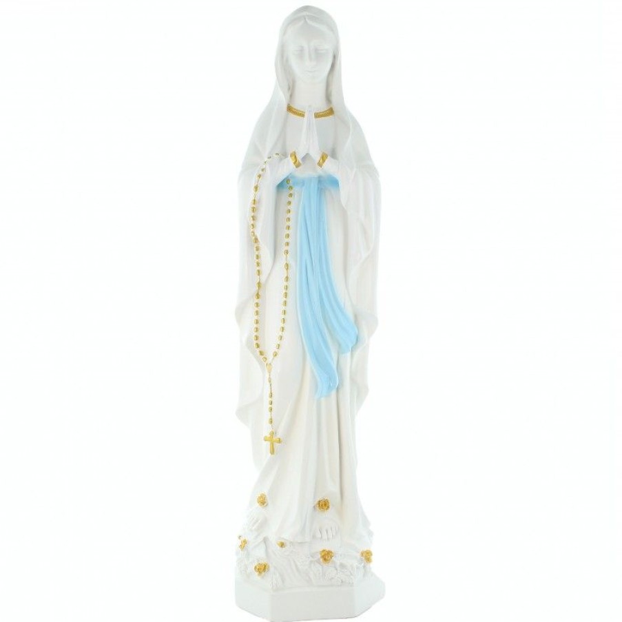 Palais du Rosaire Statue De Notre Dame De Lourdes | Statue Notre Dame De Lourdes En Resine 62Cm