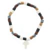 Palais du Rosaire Bracelet Dizainier | Bracelet En Bois, Hematite Et Pierre Avec Croix