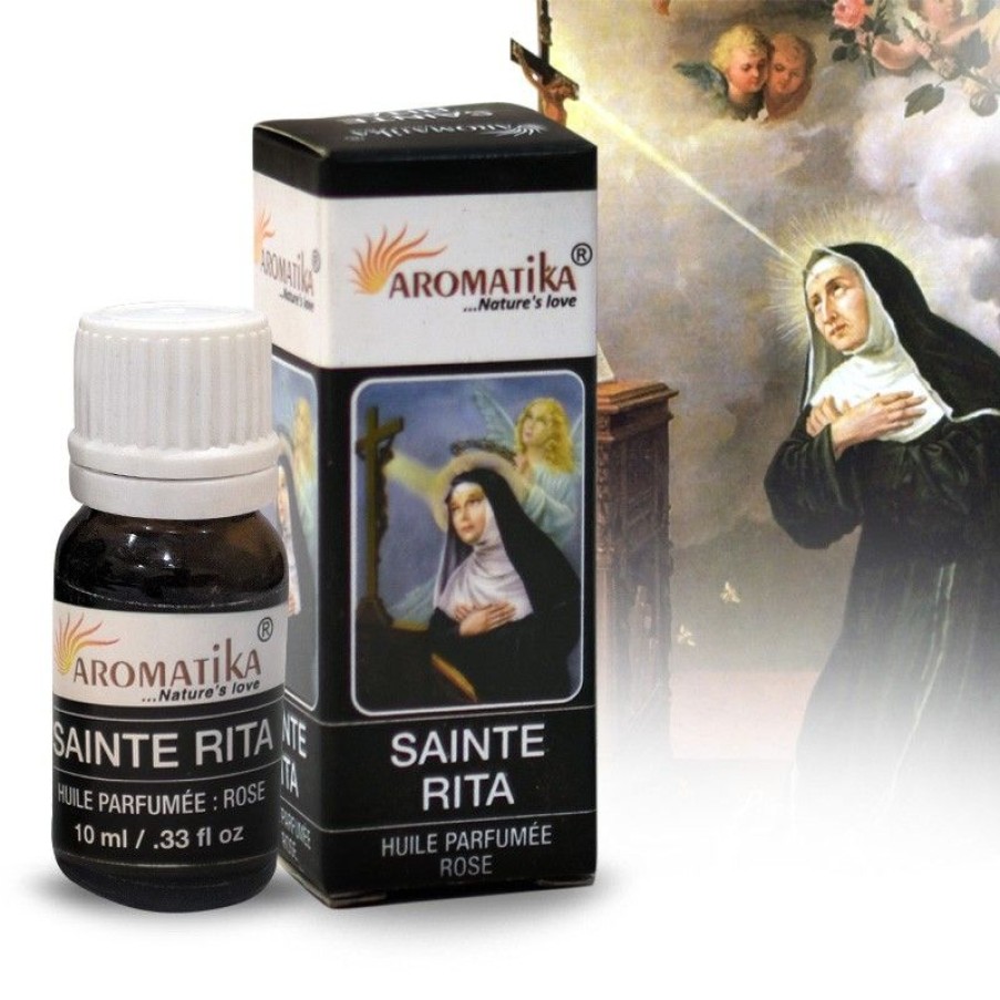 Palais du Rosaire Huile Religieuse | Huile Essentielle Religieuse Sainte Rita Parfum Rose 10Ml