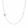 Palais du Rosaire Collier En Argent | Collier Chapelet En Argent Avec Une Medaille Miraculeuse