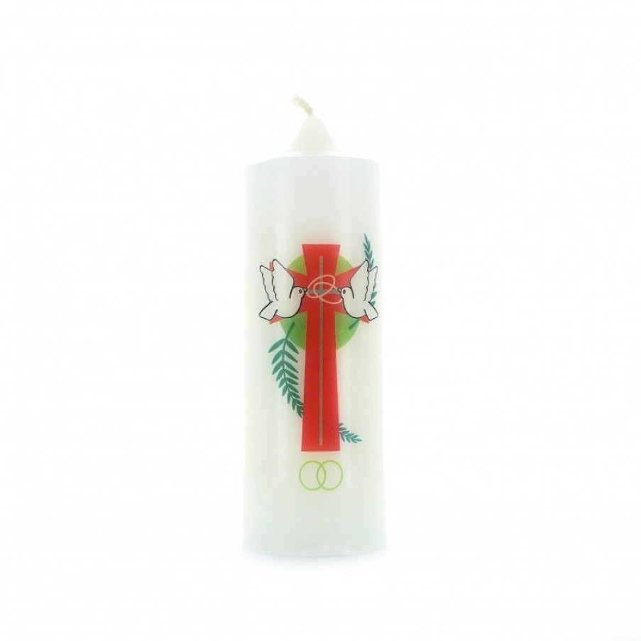 Palais du Rosaire Bougie Decorative | Bougie Blanche De Mariage 6 X18 Cm